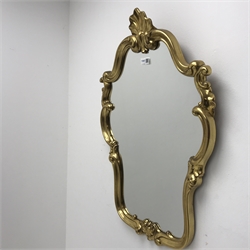 Ornate gilt framed mirror (W50cm, H75cm) and another mirror (2)