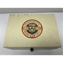 Mid 20th century Dewhurst's 'Sylko' advertising counter top three drawer chest, H14.5cm