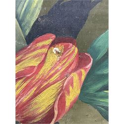 Dutch School (18th/19th century): Still Life of Flowers in a Vase, oil on canvas signed with monogram 90cm x 70cm