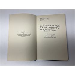 George VI Knight of the Garter cloth beret insignia with pin back and photograph of the Knight's Robes; Edmund Fellowes book on The Knights of the Garter 1348-1939; together with EIIR civilian OBE certificate to Jeffery Stanford Agate with facsimile signatures of Elizabeth II and Prince Philip