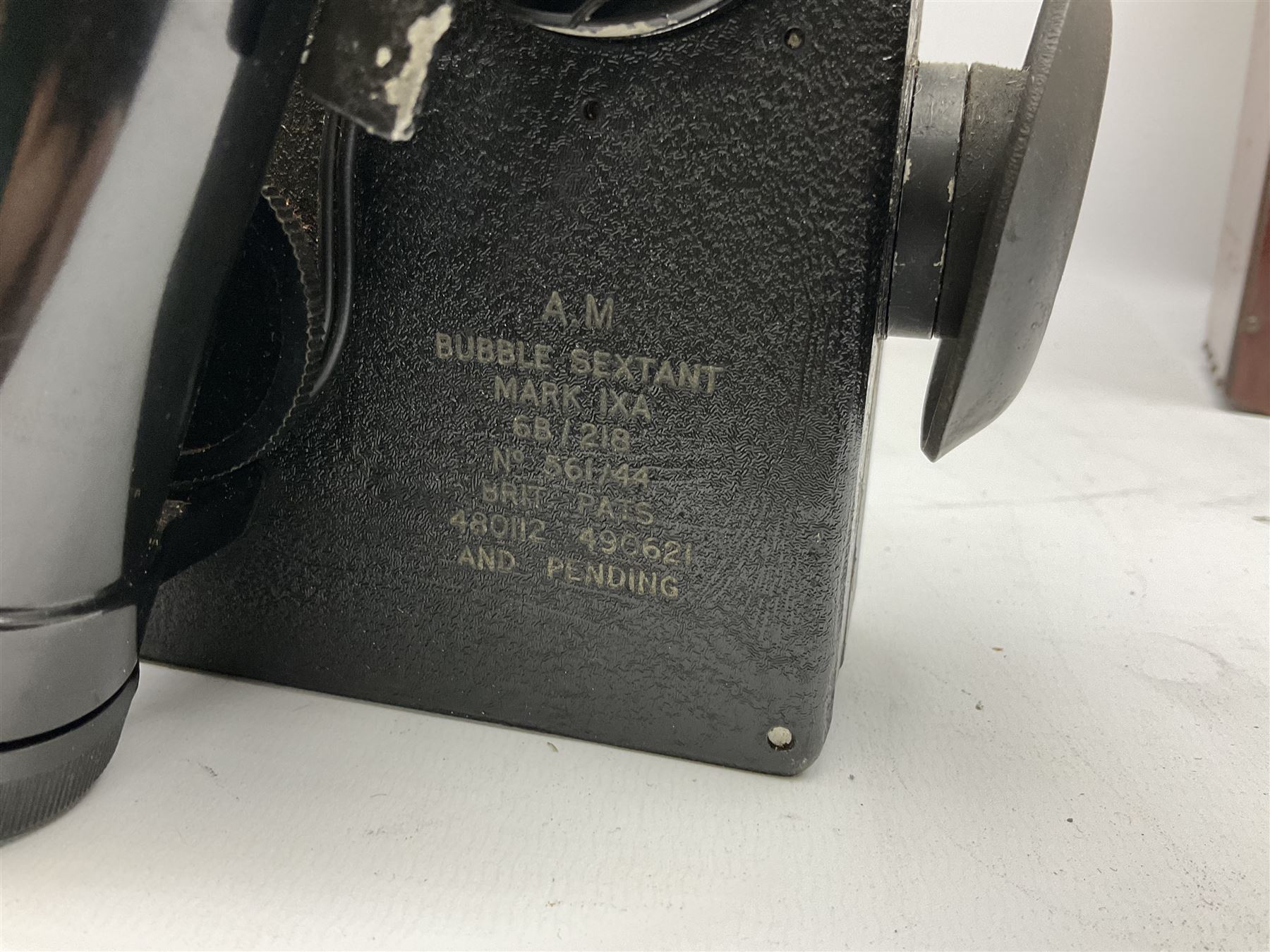 WW2 Air Ministry Bubble Sextant Mk. IXA 6B/218 No.561/44 in original box; and Air Ministry Lamp Signalling Type 