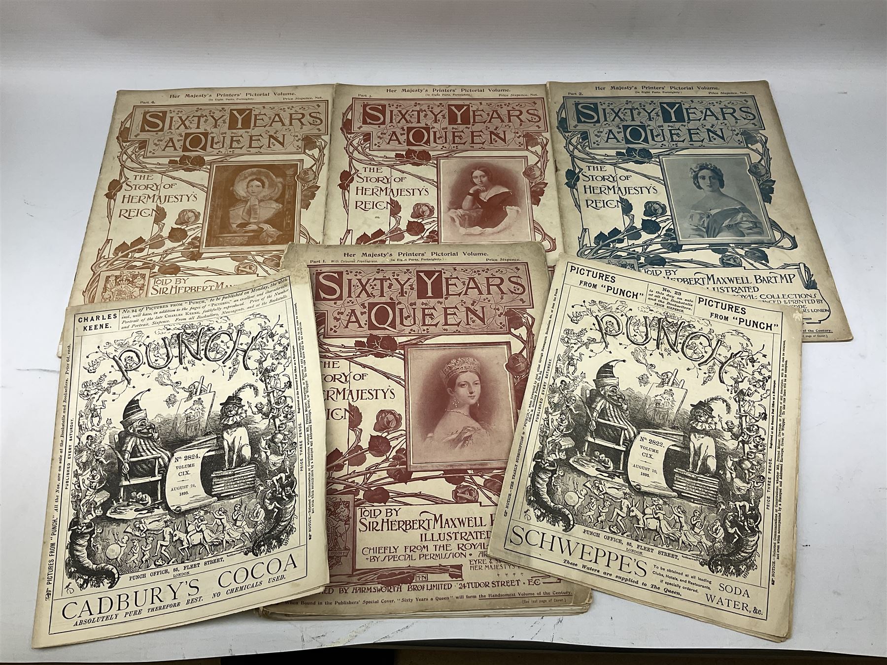 Olive wood lidded urn/vase, brass inkwell, Art Deco style perpetual desk calendar, leather bound Chesterman tape measure, brass roasting spit, Punch Magazines etc