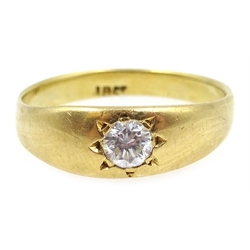  Gold single stone diamond ring, stamped 18ct  