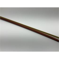 Alfred Knoll silver mounted two-star pernambuco violin bow L74.5cm