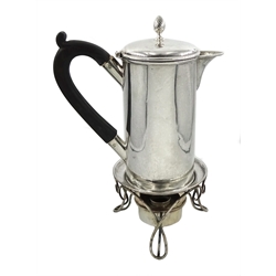  Victorian silver hot water jug on silver burner stand by Horace Woodward & Co Ltd, London 1899, approx 15oz  