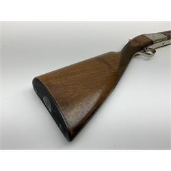 French Verney Carron 12-bore over-and-under double barrel boxlock ejector sporting gun, 71cm barrels, walnut stock with chequered grip and fore-end and thumb safety, serial no.336224X, L115cm RFD ONLY AS BARRELS MARGINALLY IN PROOF