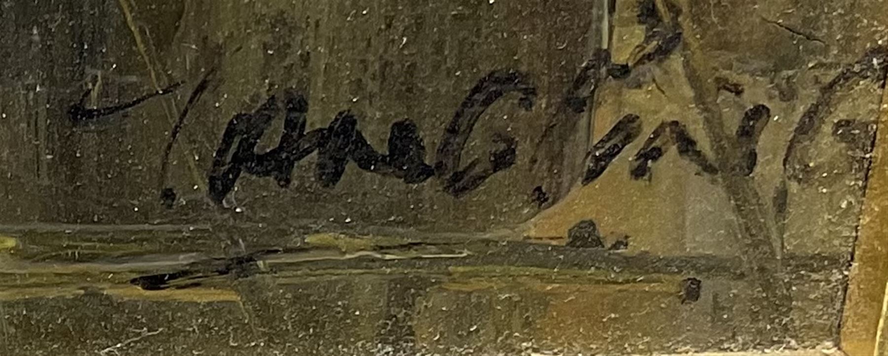 Yangping (Chinese 20th century): Ladder Street Hong Kong, oil on canvas signed 57cm x 42cm