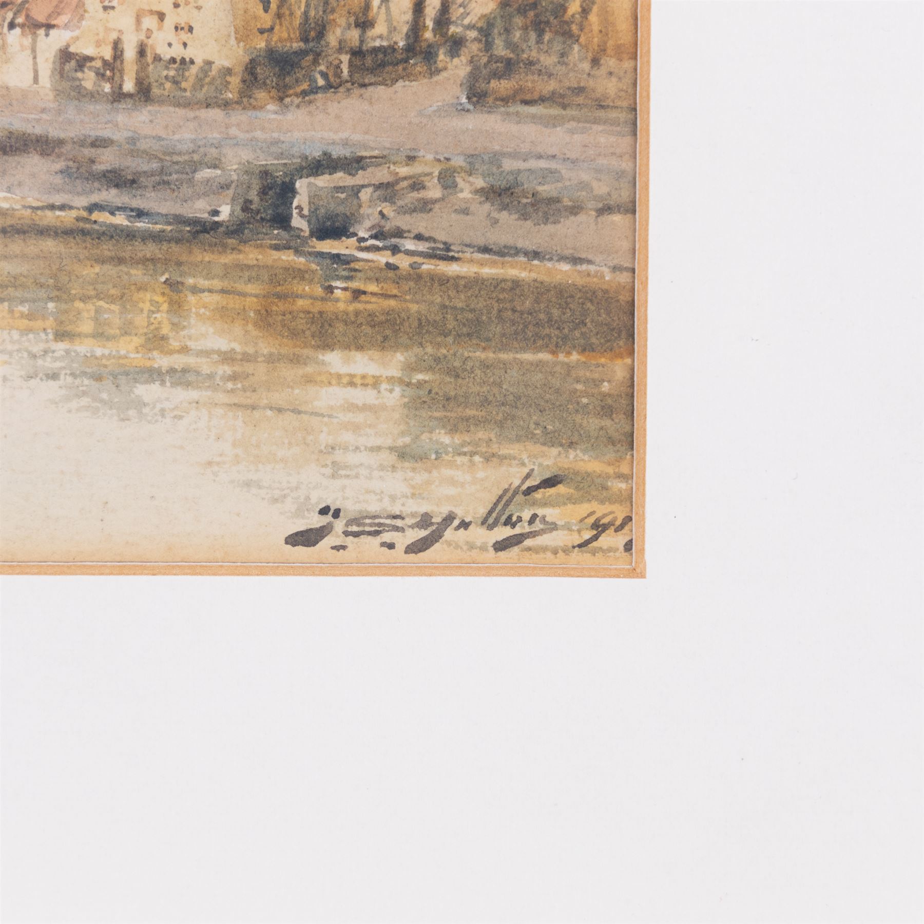 Thomas Swift Hutton (British 1860-1935): 'Whitby Town from Spion Kop' and Castle View, two watercolours one signed, the other titled and attributed verso 26cm x 36cm (2)