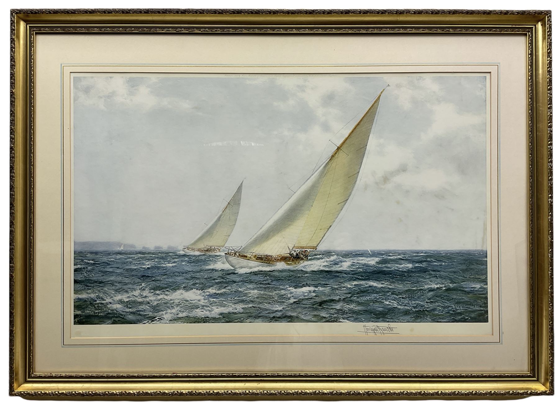 Montague Dawson (British 1895-1973): 'Sea Breezes', limited edition colour print signed in pencil with blind stamp 45cm x 76cm