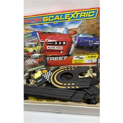 Scalextric - Velodrome Cycling Set; Hyper-Cars Micro Set; and Pro Street Speed Micro Set; all boxed (3)