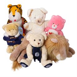 Vintage teddy bears including Care Bear, Dean's Childplay Bear, Chad Valley bear, etc