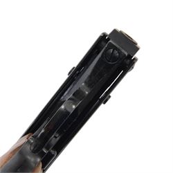 FB Record Jumbo .177 air pistol with shaped wooden grips and adjustable sights, L18cm