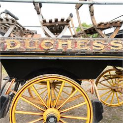 “The Duchess” Char-a-banc, ex. Bath Carriage Museum previously owned by B.J. Wicks & Son, Built by John Marstons, Birmingham.


A four wheeled horse drawn Char-a-Banc n named 