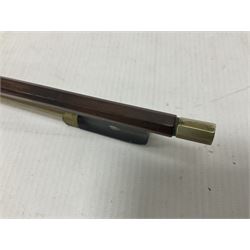 Cello bow possibly made from pernambuco or Brazilwood 