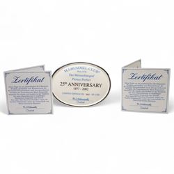 Goebel M I Hummel Club limited edition 25th Anniversary Group figurine 'Picture Perfect', numbered 552/2500, modelled as four children taking a photograph, with stand and plaque, printed marks to base, excluding plinth W27cm 