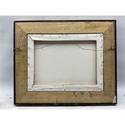 John Mackie (Scottish 1953-): 'Gondolas - Venice', oil on canvas signed and dated 2013, 28cm x 38cm 