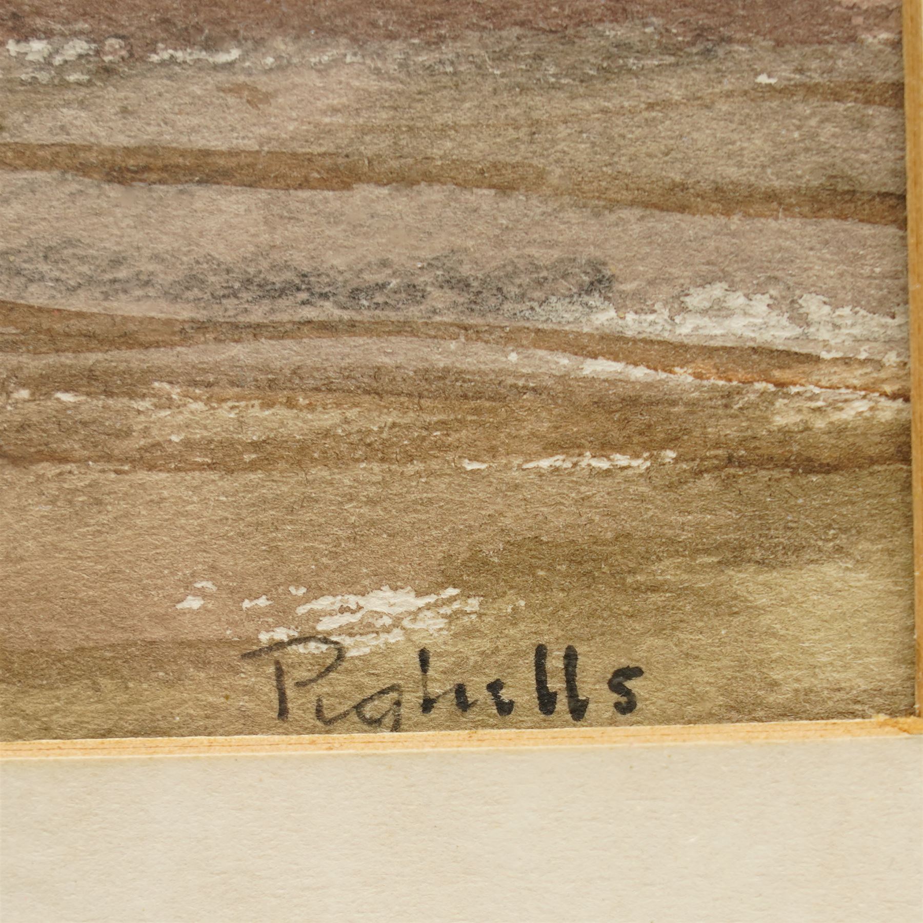 Joseph Pighills (British 1902-1984): 'West End - Haworth Moor' and 'Estuary of the Blackwater Maldon - Essex', pair watercolour signed, inscribed verso 25cm x 36cm (2)