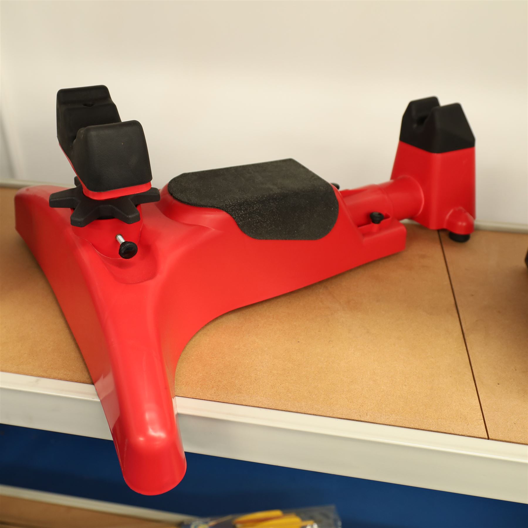 Air gun accessories; Remington Auto Reset crow target, MCM “Predator” shooting rest, paper target holder mounted to a target with additional paper targets