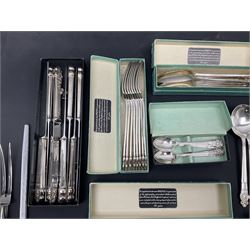 Gee & Holmes Ltd Elizabethan pattern part canteen of silver plated cutlery, stamped GH Heritage Plate