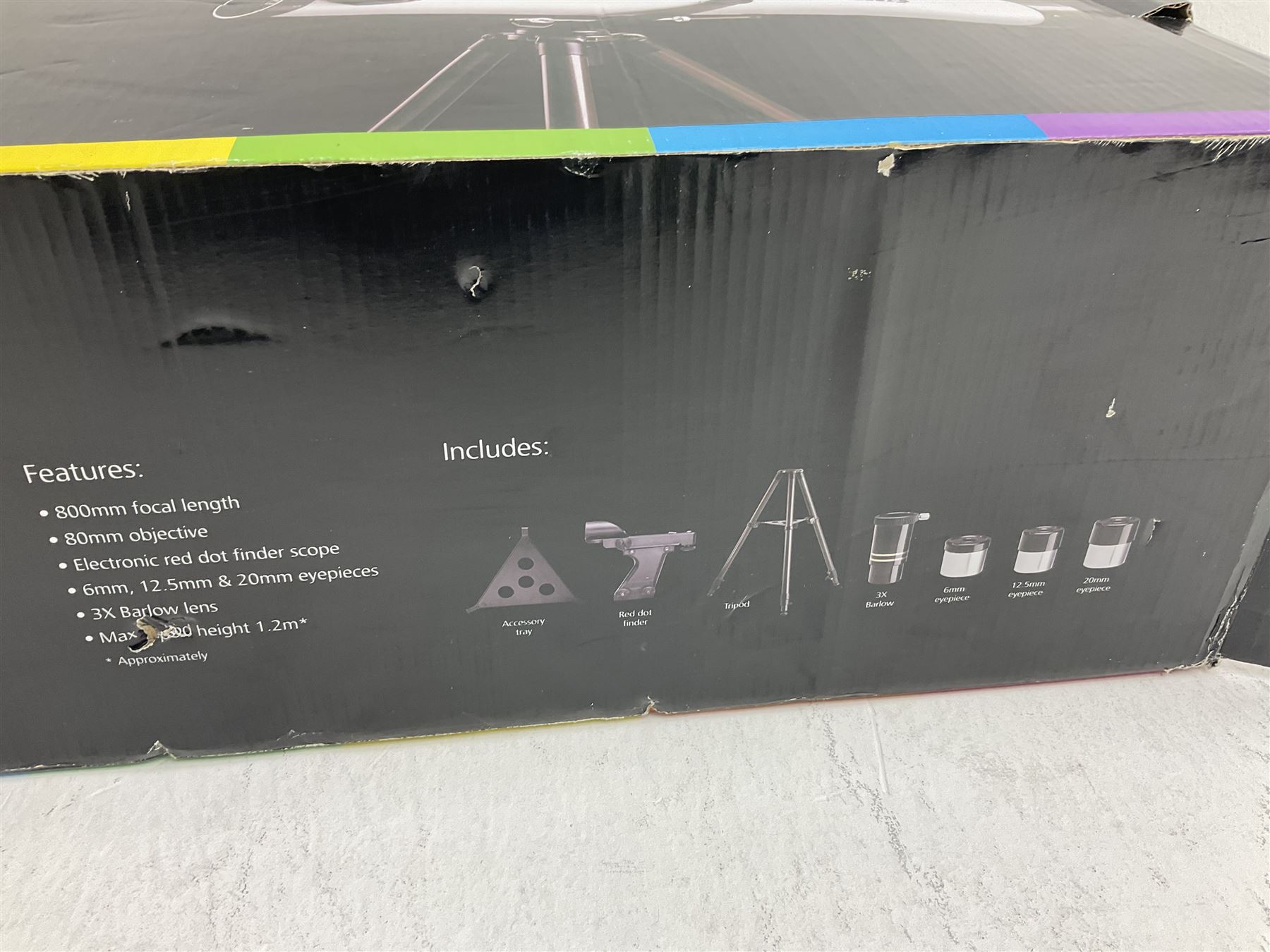 Jessops TA800-80 reflector telescope in box