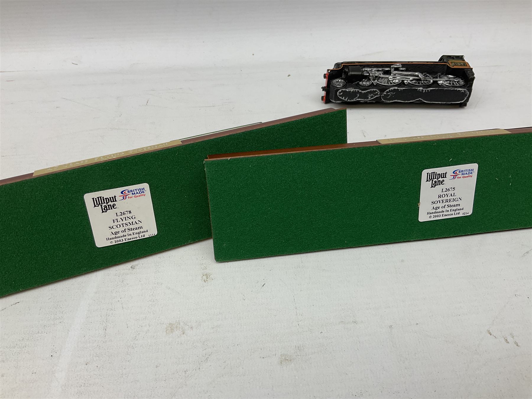 Lilliput Lane models to include 'Age of Steam' locomotives, comprising 'Coronation', 'Royal Sovereign', 'Mallard' and 'Flying Scotsman', together with limited edition 'Dawn of Steam' figure, all boxed, with various deeds, and further Lilliput Lane booklets and leaflets etc