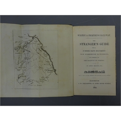  Belcher, Henry: Whitby & Pickering Railway, The Stranger's Guide for a Summer's Day Excursion.... to Whitby, with fold out map pub.1843, Theakston Scarborough, The Strangers & Visitant's Guide to Whitby, pub.1849, The Tourist's Companion, pub.1846, bound as one, calf with marbled boards, 1vol  