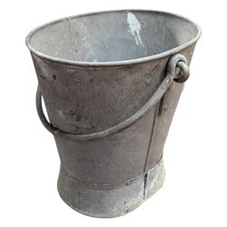 Five large railwayana five coal buckets, together with two others, H50cm W40cm
