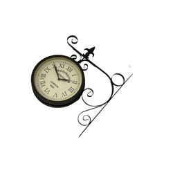 Wall bracket clock with suspended twin 9