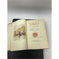 The History of Scarborough, edited by Arthur Rowntree and published by J.M. Dent & Sons Ltd, with an inscription to the title page reading 'Collaborator George Rowntree' together with The Universal Atlas published by Cassell & Company Ltd