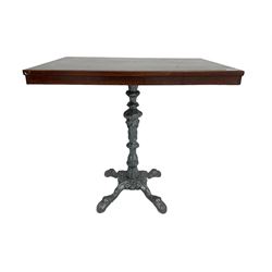 Cast iron rectangular pub table