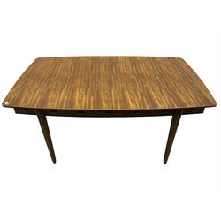 Frank Whitton for Gordon Russell mid-20th century oval extending dining table with leaf, and five chairs