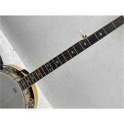 Tanglewood Union Series TWB 18 M5 five-string banjo, serial no.WE131200382 L96cm; in soft carrying case