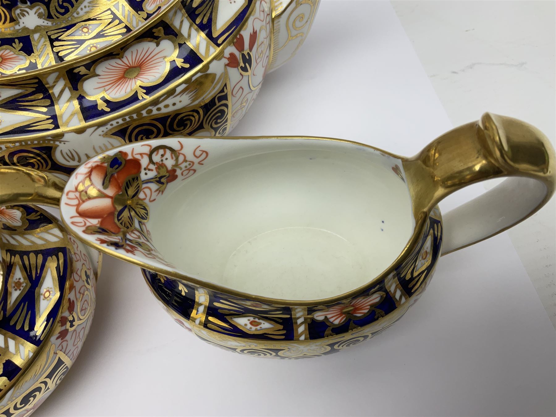 Royal Crown Derby 2451 Imari pattern three piece tea set