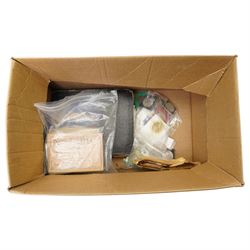 Collection of stamps albums, postcards, commemorative crowns and cigarette silks