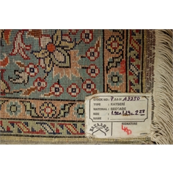  Turkish Kayseri rug, with floral medallion and repeating border, 193cm x 120cm  