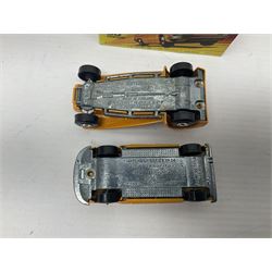 Matchbox 1-75 Series 'Superfast' ex-shop stock - eight models comprising 45c Ford Group 6, 52c Dodge Charge Mk.III, 53d Tanzara, 54c Ford Capri, 56c Pinifarina, 58d Woosh 'n' Push, 60c Lotus Super Seven and 62d Dragster; all boxed (8)