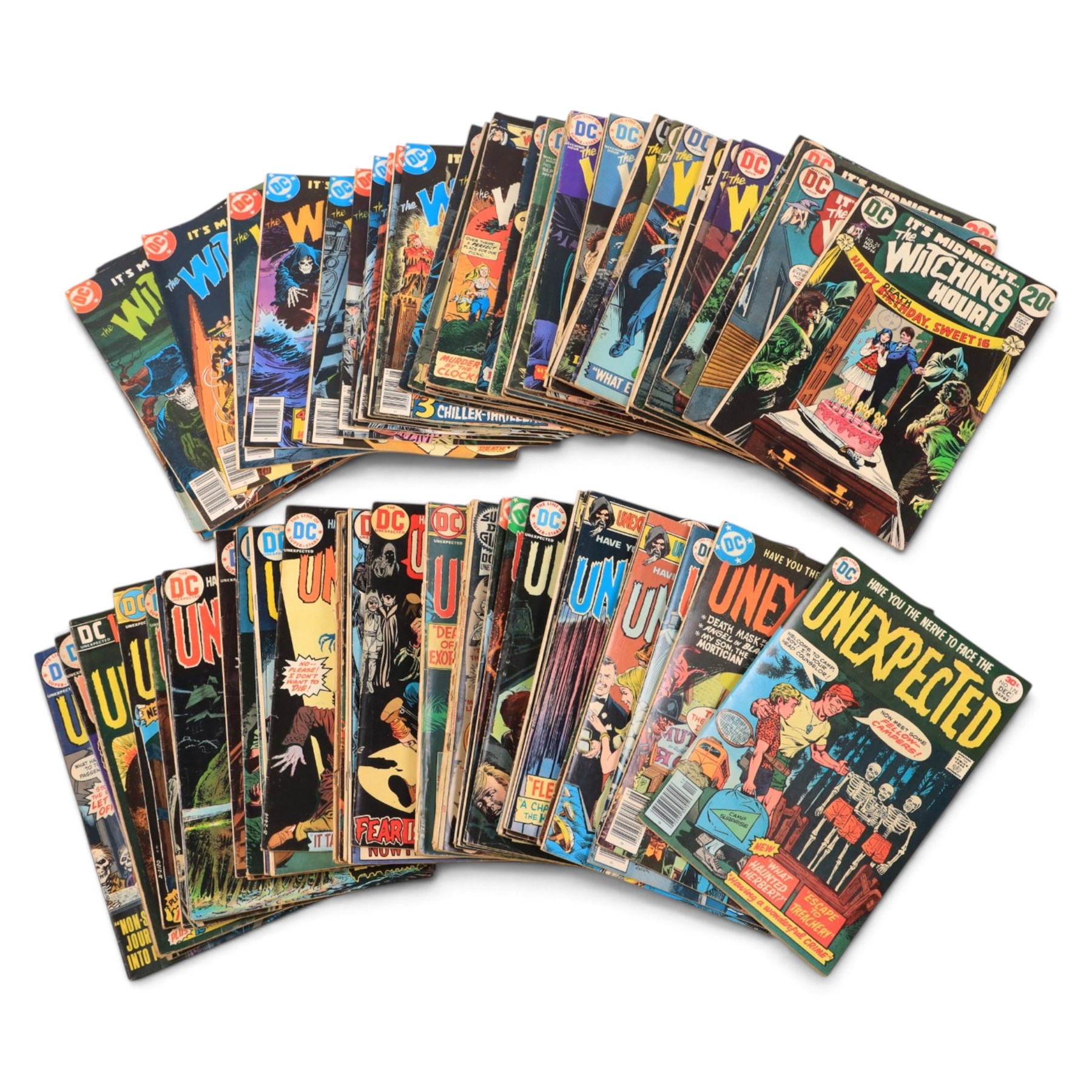 Collection of Bronze Age and later DC horror and supernatural comic books, titles including Ghosts, Challengers of the Unknown, Weird Mystery Tales, Unexpected, Secrets of Haunted House, The Witching Hour, The House of Secrets, etc