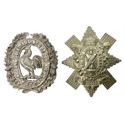 4th Donside Highland Volunteer Battalion Gordon Highlanders Glengarry Badge, white metal with two lug fittings to the reverse; and Highland Cyclist's Battalion Territorial Forces Glengarry badge (2)