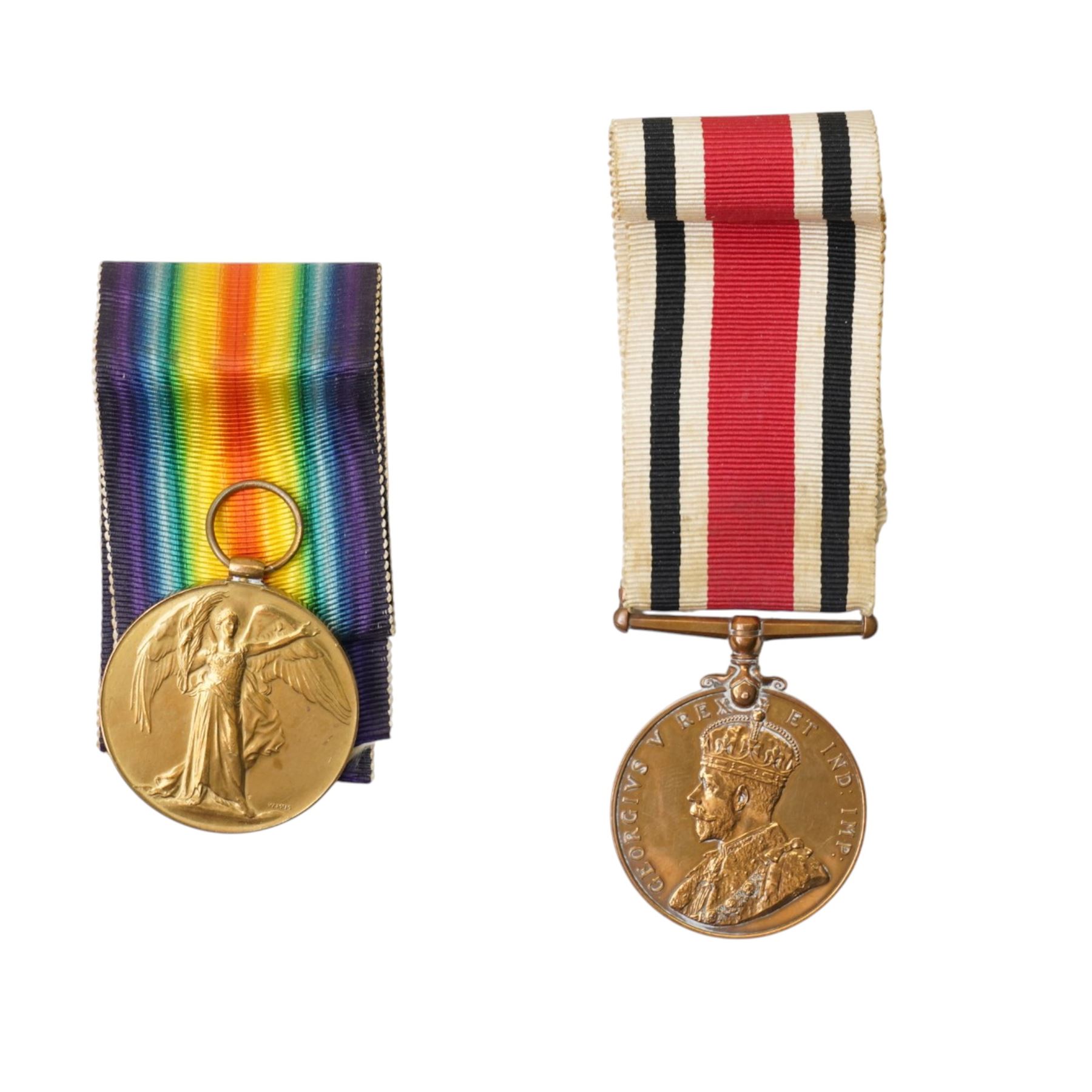 Three WWI medals to Lieutenant, later Captain John Barugh Fisher R.A.M.C. comprising War Medal, Victory Medal and 1914-15 Star,  George V Special Constabulary Medal to William Fisher and two 1902 Coronation medallions together with two photographs of John Fisher in uniform.
John Barugh Fisher (1888-1924) born in Amotherby, studied at Leeds University and became doctor in 1911