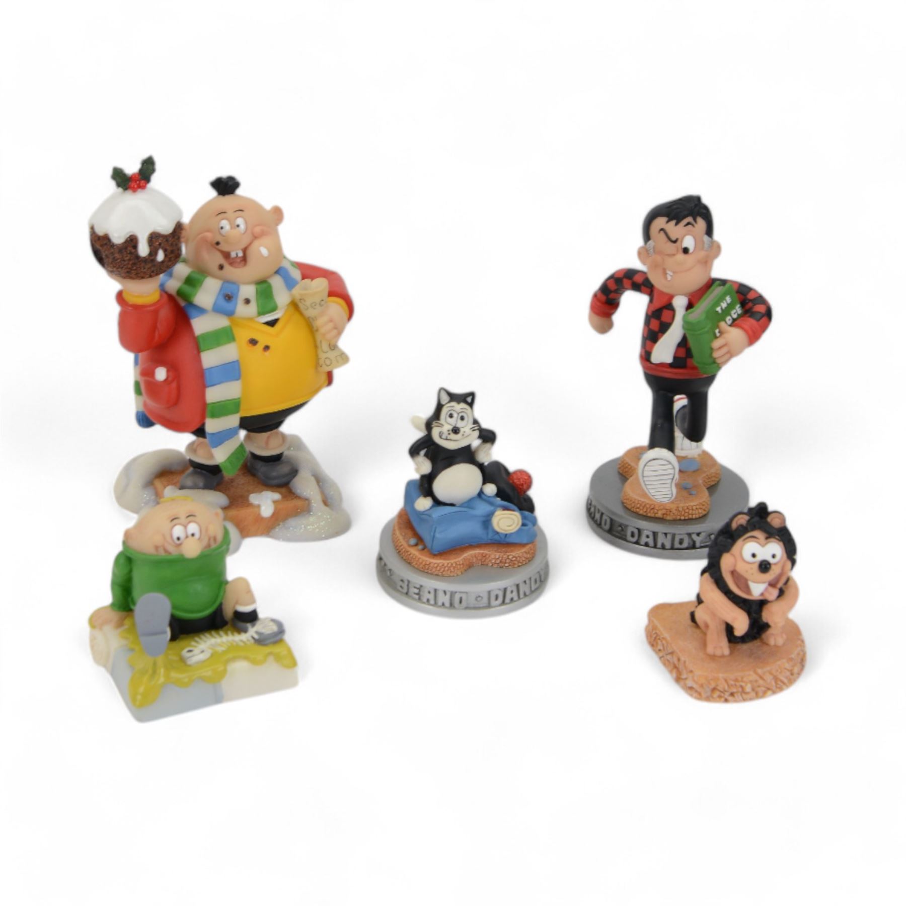 Sixteen Robert Harrop Beano Dandy Collection figures, Teacher, Roger the Dodger, Chester, Olive etc, all with original boxes 