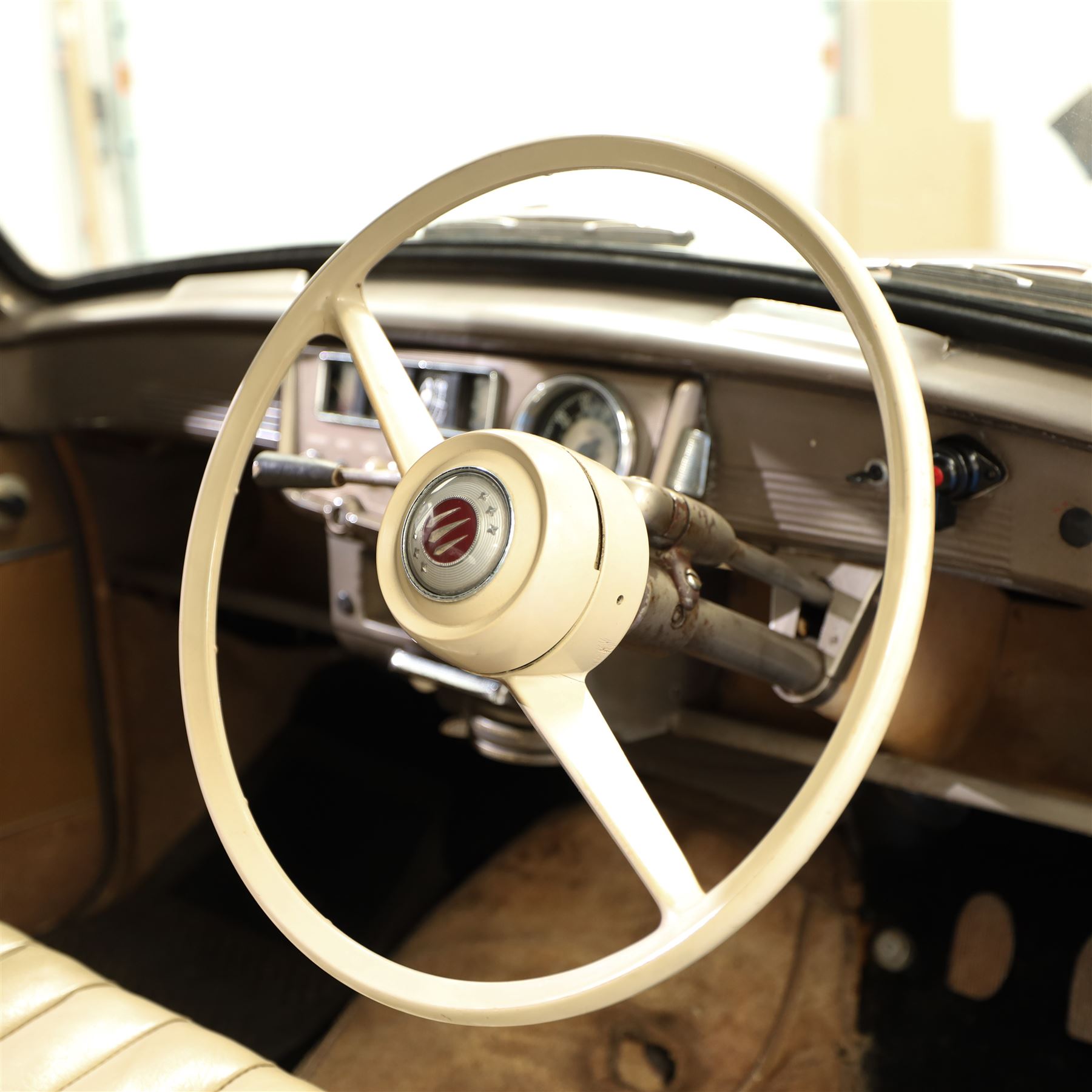 1953 Hillman Minx Saloon

Registration: NYP 135
Engine: 1,265cc petrol
Transmission: Manual, column change
Odometer reading: 37,553 miles
Colour: Maroon red
Interior: Cream
Former keepers: 3
V5C: Present
Keys: One

A 1953 Hillman Minx four-door saloon, finished in maroon red with a contrasting cream interior.

Powered by a 1,265cc petrol engine with manual column-change transmission. The Smiths speedometer displays 37,553 miles, although this mileage has not been independently verified.

The vehicle has previously been restored and presents with glossy maroon paintwork, cream bench seating and a period dashboard and steering wheel. The engine bay is painted to match the exterior and appears generally tidy. The underside has been coated or undersealed in places, with the chassis, floor sections, suspension and exhaust visible in the accompanying photographs.

At the time of cataloguing, the engine turned over but did not start.

Features

• 1,265cc petrol engine
• Manual column-change transmission
• Right-hand drive
• Four-door saloon body
• Maroon red exterior
• Cream bench-seat interior
• Smiths instrumentation
• Period dashboard controls
• Steel wheels with chrome hubcaps
• Chrome bumpers and exterior trim
• Rear-hinged bonnet
• Leaf-spring suspension

History and Documentation

• V5C registration document present
• Three former keepers recorded
• One key
• Pitman’s handbook included

Condition

The vehicle is presented in restored condition. The maroon paintwork retains a good overall gloss, with some age-related marks and imperfections visible on closer inspection.

The cream interior presents well overall, with signs of age and use to the upholstery, carpets, dashboard and controls. Some surface deterioration and pitting are visible to areas of the chrome and brightwork.

The engine bay appears tidy, although some wiring and ancillary components appear non-original or subsequently renewed. The underside has received protective coating or underseal in areas. Prospective purchasers should inspect the structure, chassis, floor, suspension and mechanical components carefully.

At the time of cataloguing, the engine turned over but did not start. The vehicle has not been mechanically inspected or road tested by the auctioneers.

Prospective purchasers should satisfy themselves as to the vehicle’s condition, specification, originality, mileage, identity and roadworthiness before bidding.

This vehicle forms part of the Estate of the Late John Sills and is offered for sale by the Executors, confirming a genuine reason for sale.