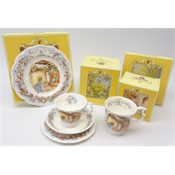  Royal Doulton Brambly Hedge Winter trio, tea plate and beaker, all boxed  