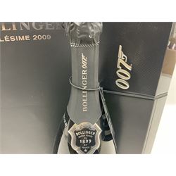 Bollinger Millesime, 2009, James Bond 007 Spectre champagne, housed in original black twist open presentation case, bag and tag, 75cl, 12% vol