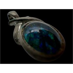 9ct gold emerald and diamond cluster ring, hallmarked, 18ct gold three stone diamond ring, silver stone set pendant, loose opal and a micro mosaic brooch