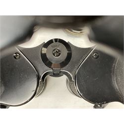 Nine cased pairs of binoculars, to include Tohyoh 22x70, Greenkat 7x- 12x50, Chinon, Fisher-Dietz 7x50, etc