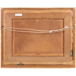 English School (19th/20th Century): Old Farmhouse, oil on canvas laid on board indistinctly signed and dated 1905, 28cm x 39cm