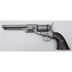  20th century revolver cap gun, stamped 'BKA 98', with scumbled handle, L33cm  
