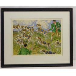  Beagling, watercolour signed by George Anderson Short (British 1856-1945) 26cm x 36cm  