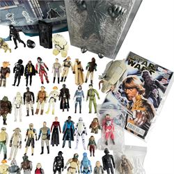 Collection of Hasbro Star Wars figures, including Han Solo prisoner action figure and loose 3.75 inch figures, Stor Disney Star Wars Death Star and a Modern Age Marvel Star Wars comic book issue #12