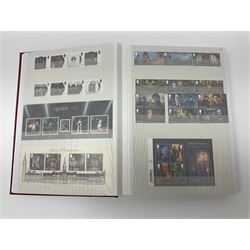 Queen Elizabeth II mint decimal stamps,  housed in stock book folder, face value of usable postage approximately 410 GBP